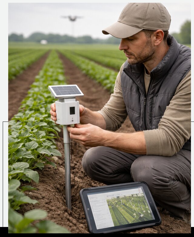 IoT мониторинг сельскохозяйственных полей и контроля в Полысаеве